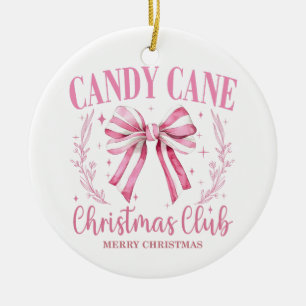 Ornamento De Cerâmica Candy Cane Keepsasael de Natal