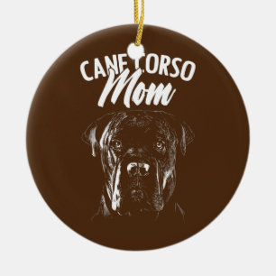 Ornamento De Cerâmica Cane Corso Mãe Proprietário De Cachorros