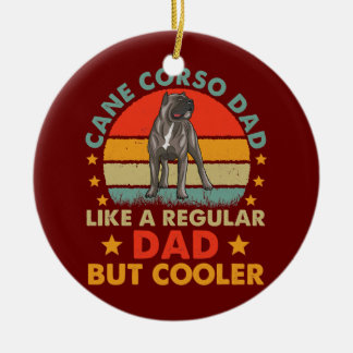 Ornamento De Cerâmica Cane Corso Pai Funny Vintage Cane Corso
