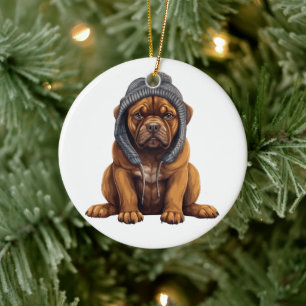 Ornamento De Cerâmica Cane Corso Personalizado - Arte de Cachorro