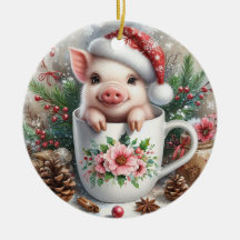 Caneca de Natal Porco