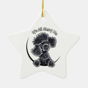 Ornamento De Cerâmica Caniche de brinquedo preta IAAM