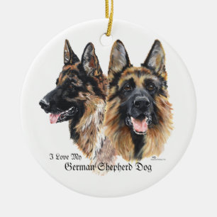 Ornamento De Cerâmica Caninos german shepherd