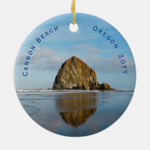 Ornamento De Cerâmica Cannon Beach Dated Christmas