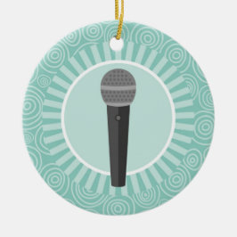 Ornamento De Cerâmica Cantor de Turiquoise Swirl
