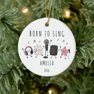 Ornamento De Cerâmica Cantora Mirim Personalizada
