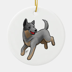 Ornamento De Cerâmica Cão de Bovinos Australiano