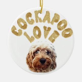 Ornamento De Cerâmica Cão de Cockapoo