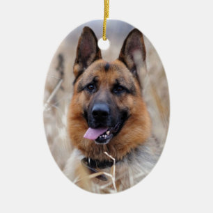 Ornamento De Cerâmica Cão de german shepherd