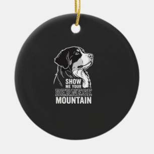 Ornamento De Cerâmica Cão de Montanha Bernês Mostre-me o Seu