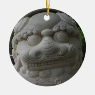 Ornamento De Cerâmica Cão de Pé Chinês
