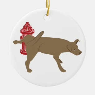 Ornamento De Cerâmica Cão de Pera
