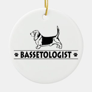 Ornamento De Cerâmica Cão Engraçado de Bassett