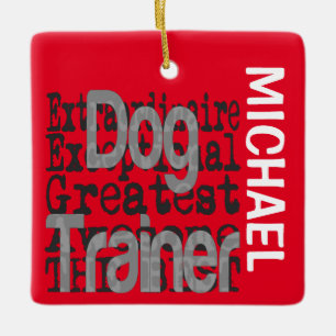 Ornamento De Cerâmica Cão Formador Extraordinário CLIENTE