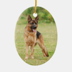Ornamento De Cerâmica cão german shepherd