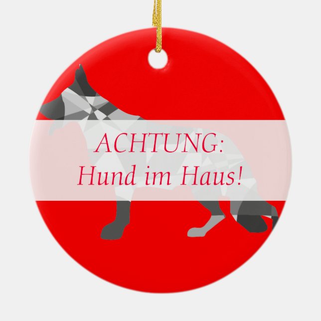 Ornamento De Cerâmica Cão Pastor (Traseira)