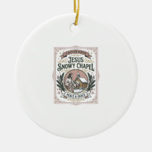 Ornamento De Cerâmica Capela Jesus Snowy Capela Jesus Snowy Fé Cristã