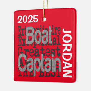 Ornamento De Cerâmica Capitão de Barco Extraordinário PERSONALIZADO