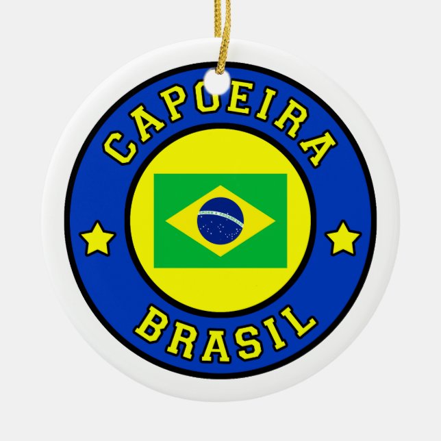 Ornamento De Cerâmica Capoeira Brasil (Frente)