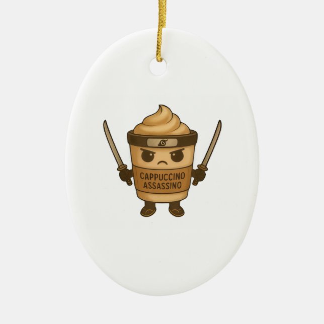 Ornamento De Cerâmica Cappuccino Assassino Italian (Frente)