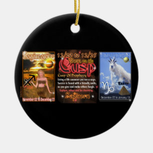 Ornamento De Cerâmica Capricórnio do Sagitário do limite do zodíaco de