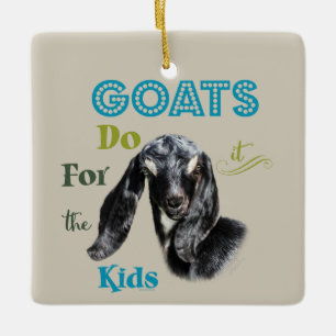 Ornamento De Cerâmica CAPRINOS Faça para as crianças GetYerGoat™