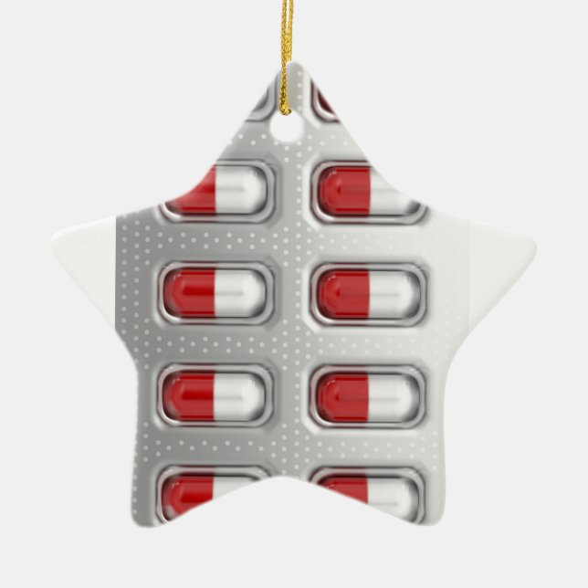 Ornamento De Cerâmica Cápsulas no bloco de bolha (Frente)