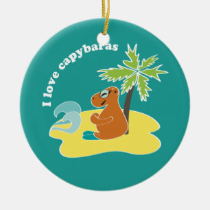 Ornamento De Cerâmica Capybara