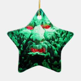 Ornamento De Cerâmica Cara Assustadora Mascarada na Rocha