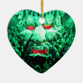 Ornamento De Cerâmica Cara Assustadora Mascarada na Rocha