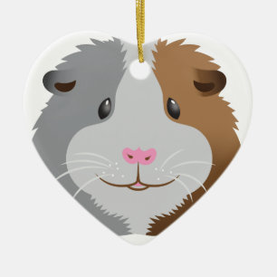Ornamento De Cerâmica cara bonito da cobaia