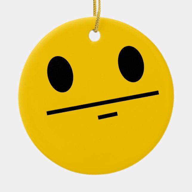 Ornamento De Cerâmica Cara da cara de póquer (Frente)