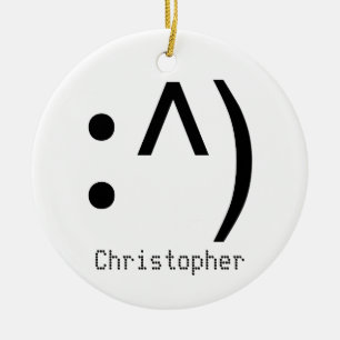 Ornamento De Cerâmica Cara do código de computador nomeada