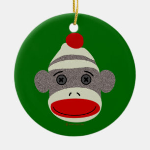 Ornamento De Cerâmica Cara do macaco da peúga