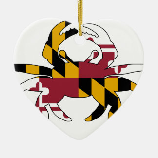 Ornamento De Cerâmica Caranguejo da bandeira de Maryland