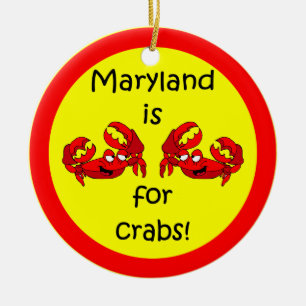 Ornamento De Cerâmica Caranguejos de Maryland