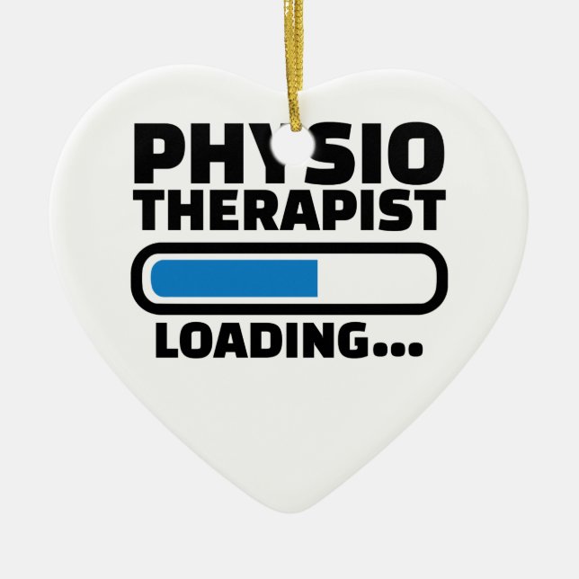 Ornamento De Cerâmica Carga do fisioterapeuta (Frente)
