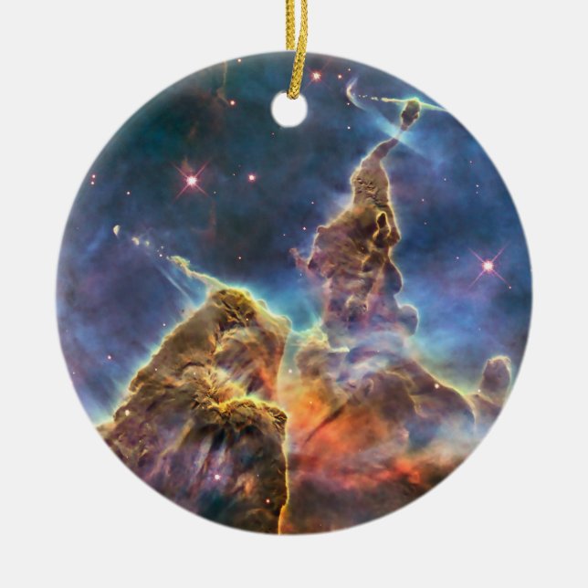 Ornamento De Cerâmica Carina Nebula, do Telescópio Espacial Hubble (Frente)