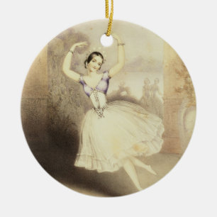 Ornamento De Cerâmica Carlotta Grisi (1819-99) no balé do Peri