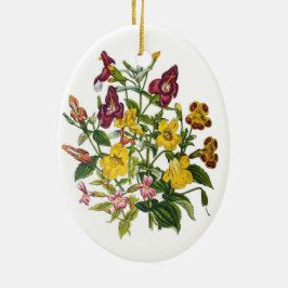 Ornamento De Cerâmica Carnaval de flores