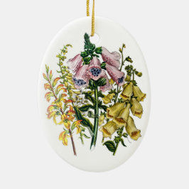 Ornamento De Cerâmica Carnaval de flores