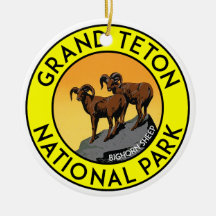 Carneiros de Bighorn grandes de Wyoming do parque