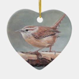 Ornamento De Cerâmica Carolina Wren Bird Art Porcelain Ornament