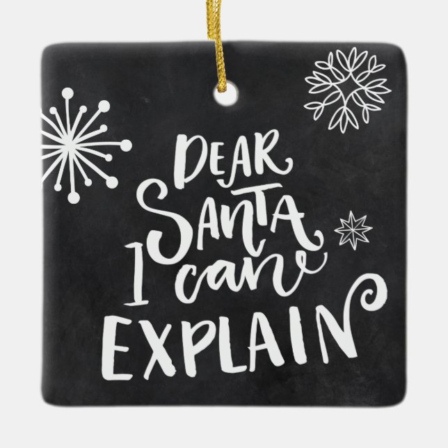 Ornamento De Cerâmica Caros Papais noeis Que Posso Explicar (Frente)