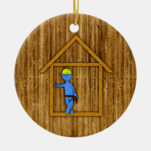 Ornamento De Cerâmica Carpinteiro