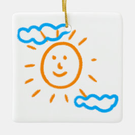 Ornamento De Cerâmica Carregar Crianças de Desenho Transformando Trabalh