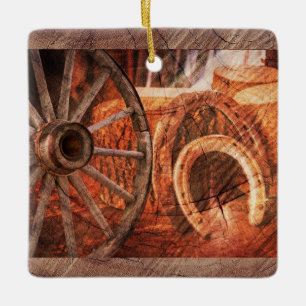 Ornamento De Cerâmica Carreira rustica ferve o estilo ocidental