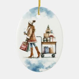 Ornamento De Cerâmica Carrinho de café Compro Fashionista Personalizado