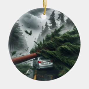 Ornamento De Cerâmica Carro-Ciclone Bomba 2