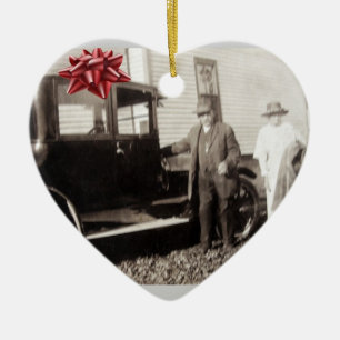 Ornamento De Cerâmica Carro novo para o Natal! 1920 atrasado da foto